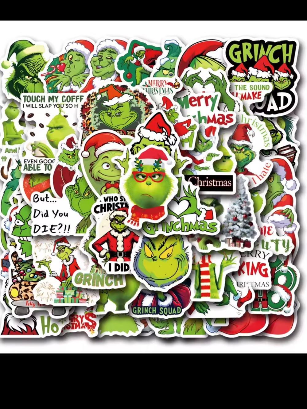 $1 Grinch Holiday Sticker Pack $1 WITH ANY $10 ORDER OR MORE
